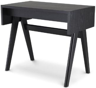 Casa Padrino Luxus Schreibtisch Schwarz 90 x 53 x H. 77 cm - Massivholz Sekretär - Bürotisch - Büro Möbel - Luxus Qualität