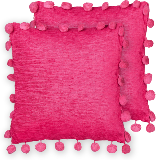 Dekokissen 45 x 45 cm Fuchsia 2er-Set JASMINE