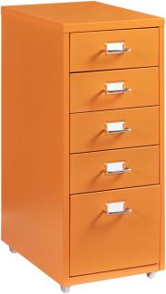 Rollcontainer Kökar mit 5 Schubladen 69x28x41 cm Orange [en. casa]