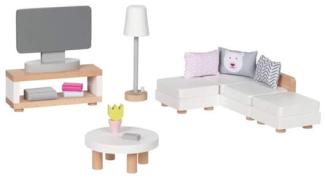 Puppenhausmöbel aus Holz - Wohnzimmer | goki