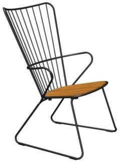 Outdoor Lounge Chair PAON black