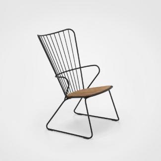 Outdoor Lounge Chair PAON black