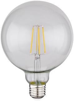 LED 7 Watt Leuchtmittel, Glas, klar, silber-farben, DxH 12,5x17,5 cm