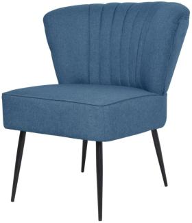 vidaXL Cocktailstuhl Blau Stoff