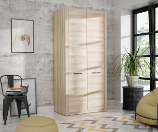 Kleiderschrank Stauraumschrank Mehrzweckschrank 92cm Zwetschge Comano Modern