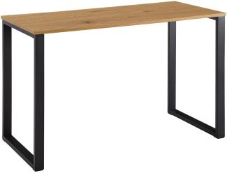 KADIMA DESIGN Eiche-Schreibtisch mit robusten Metallbeinen - Vielseitig einsetzbar, stabil und modern - Ideal für Zuhause und Büro.