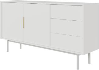 Selsey Viviaro - Sideboard 2-türig mit 3 Schubladen, weiß, 154 cm
