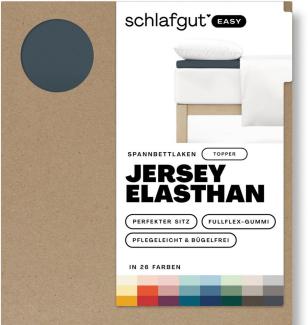 Schlafgut Spannbettlaken EASY Jersey Elasthan Topper, Jersey, Gummizug: rundum, (1 Stück), MADE IN GREEN by OEKO-TEX®