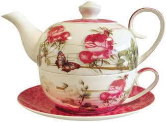 Tea for One Brillantporzellan: Luxuriöser Teegenuss für anspruchsvolle Genießer Rose weiß