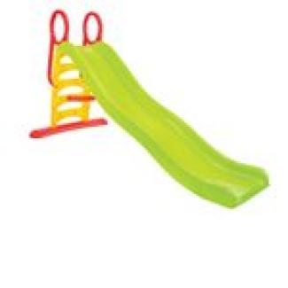 Mochtoys 11557 'Large Slide', 205 x 110 x 84 cm (LxHxB), ab 2 Jahren, 2in1 Kinder- und Wasserrutsche, bis 50 kg belastbar, rot-grün-gelb