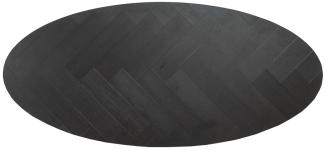 Bronx71 Tischplatte Nina oval Fischgrät PVC schwarz 240 x 110 cm