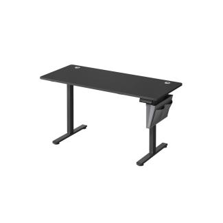 SONGMICS Höhenverstellbarer Schreibtisch elektrisch, 60 x 140 x (72-120) cm, Verstellbarer Tisch, Memory-Funktion für 4 Höhen, für Homeoffice, Arbeitszimmer, tintenschwarz