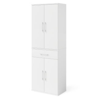 Bellamio 'Apol' Mehrzweckschrank, weiß, 176x33x60 cm, mit 4 Türen und Schublade