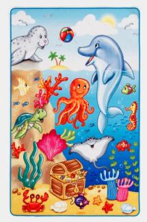 Kinderteppich 'Lovely Kids' Meeres Tiere 100x160 cm