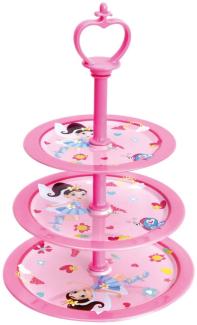 Bino 83400 - Kinder-Kuchenstnder-Set, Kuchen-Etagere, Kunststoff, rosa/bunt, Hhe: ca. 22cm