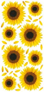 Crearreda wandaufkleber Sonnenblumen 15 x 31 cm Vinyl 34 Stück