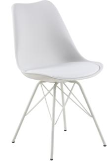 Stuhl ERIS, Kunststoff in weiß, Chromgestell