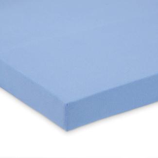 FabiMax 2679 Jersey Spannbettlaken für Beistellbett und Wiege, 90 x 55 cm, blau