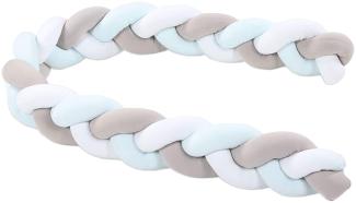 Tobi babybay Nestchenschlange geflochten weiß/beige/aqua