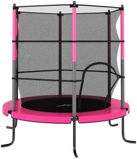 Trampolin mit Sicherheitsnetz Rund 140x160 cm Rosa