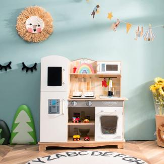 COSTWAY Kinderspielküche mit Licht & Sound, 81x29x88,5cm