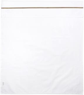 Meyco Babylaken Weiß mit Paspel Taupe 75 x 100 cm Taupe