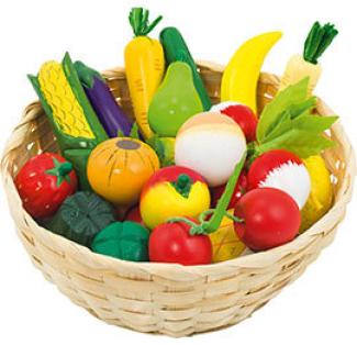 Goki - Kaufladen - Obst und Gemüse im Korb (51660)