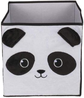Out of the blue Zusammenklappbare Aufbewahrungsbox, Panda, 100% Polyester, ca. 28 x 27 x 27 cm, im Polybeutel