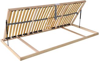 MaDeRa 7-Zonen-Lattenrost für Bettkastenfunktion, 28 Federleisten, Birkenschichtholz : 90 x 220 cm : Öffnung nach Links