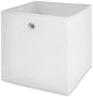 Faltbox 4er Set FLORI 1 in weiß mit Metallösen 32x32 cm