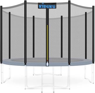 KIDUKU Sicherheitsnetz für Trampoline mit 366 cm Durchmesser und 8 Stangen - Trampolin-Zubehör