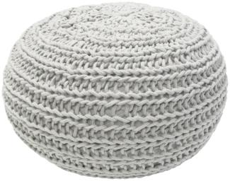 Overseas Strick-Sitzsack Natural Knitted, Off White , 30 x 50 cm