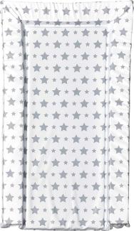 Wickelauflage Sterne weiß/grau 72 cm