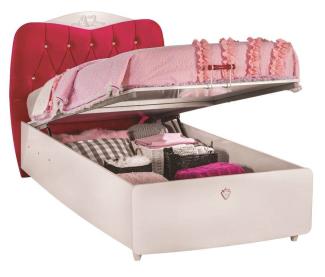 Cilek YAKUT Bett Kinderbett Kinderzimmer 100x200cm Weiß/Pink ohne