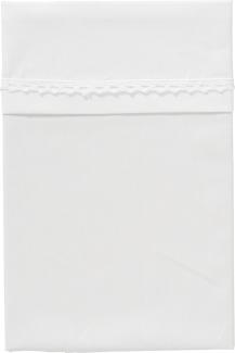 Cottonbaby Babylaken Spitzenborte, Weiß, 75 x 90 Weiß