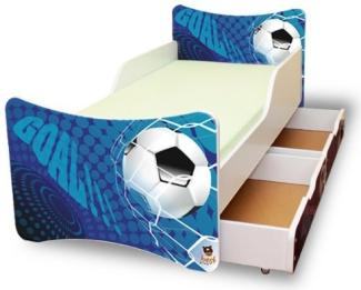 Best for Kids 'Goal' Kinderbett mit Schaummatratze 90x200 blau