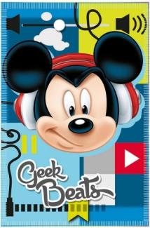 Disney Mickey Maus Fleecedecke - Auswahl: Geek Beats - Größe: 100 x 140 cm