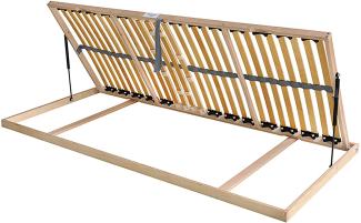 MaDeRa 7-Zonen-Lattenrost für Bettkastenfunktion, 28 Federleisten, Birkenschichtholz : 80 x 200 cm : Öffnung nach Rechts