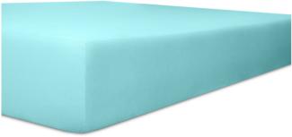Kneer Single-Jersey Spannbetttuch für Matratzen bis 20 cm Höhe Qualität 60 Farbe türkis 180-200x200 cm