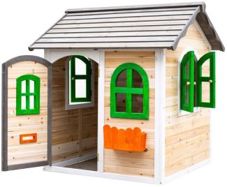 Belladoor Spielhaus Melina natur/weiß/grau/orange/grün