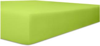 Kneer Superior-Stretch Spannbetttuch 2N1 mit 2 verschiedenen Liegeflächen Qualität 98 Farbe limone 120x200 bis 130x220 cm