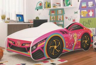 Relita 'CAR KIDS' Autobett rosa/pink/weiß 70x140