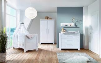 Schardt 'Nordic White' 3-tlg. Babyzimmer-Set weiß, inkl. Kinderbett, Schrank 2-türig und Wickelkommode