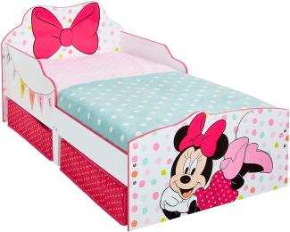 Worlds Apart 'Minnie Mouse' Kinderbett, weiß/pink, 70x140 cm, inkl. 2 Textilschubladen