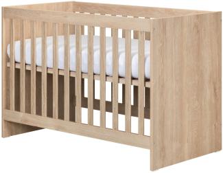 Europe Baby Nova Babyzimmer Weiß Eiche | Bett 60 x 120 cm + Kommode + Schrank