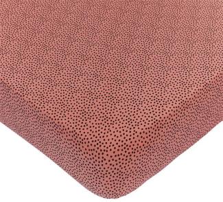 Mies & Co Cosy Dots Spannbettlaken Redwood 60 x 120 cm Rot