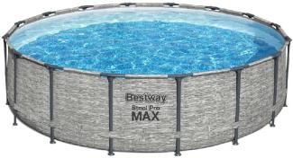 Bestway 5618Y Frame Pool Steel Pro MAX Set 549x122cm Pool Pumpe Leiter Abdeckung