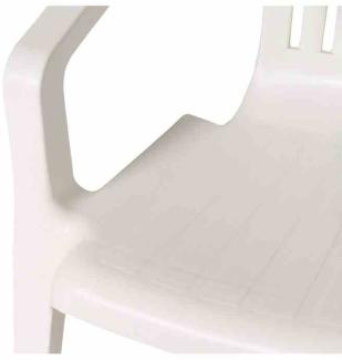 PROGARDEN Stapelsessel Kinderstuhl Sedia Baby 38x38x52 cm aus Kunststoff in weiß