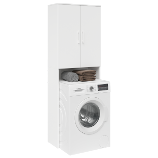 Bellamio 'Vist' Waschmaschinenschrank, weiß, 185 x 33 x 65 cm, geeignet für Waschmaschinen & Trockner