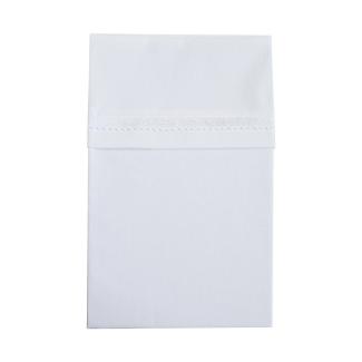 CottonBaby Bettlaken mit Spitzenborte, Weiß, 120 x 150 Weiß 2